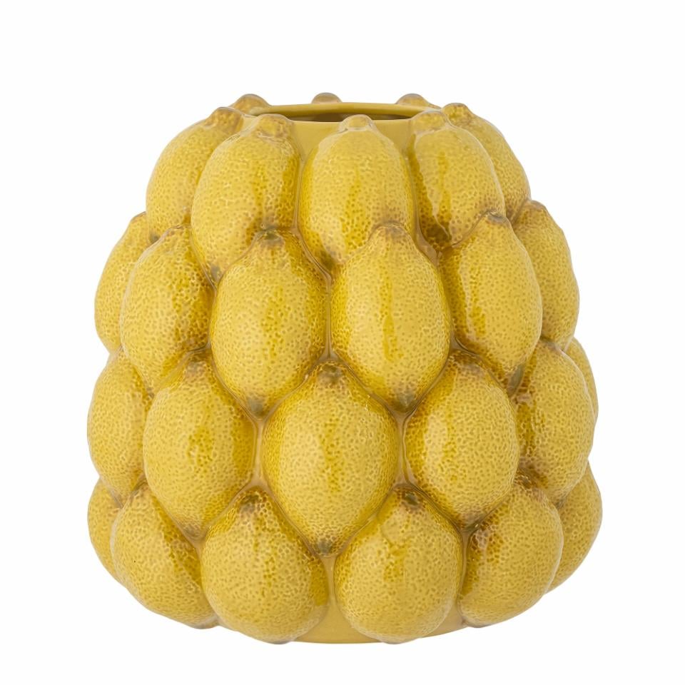 Creative Collection - Limone Vase H22 cm - Gelbes Steinzeug