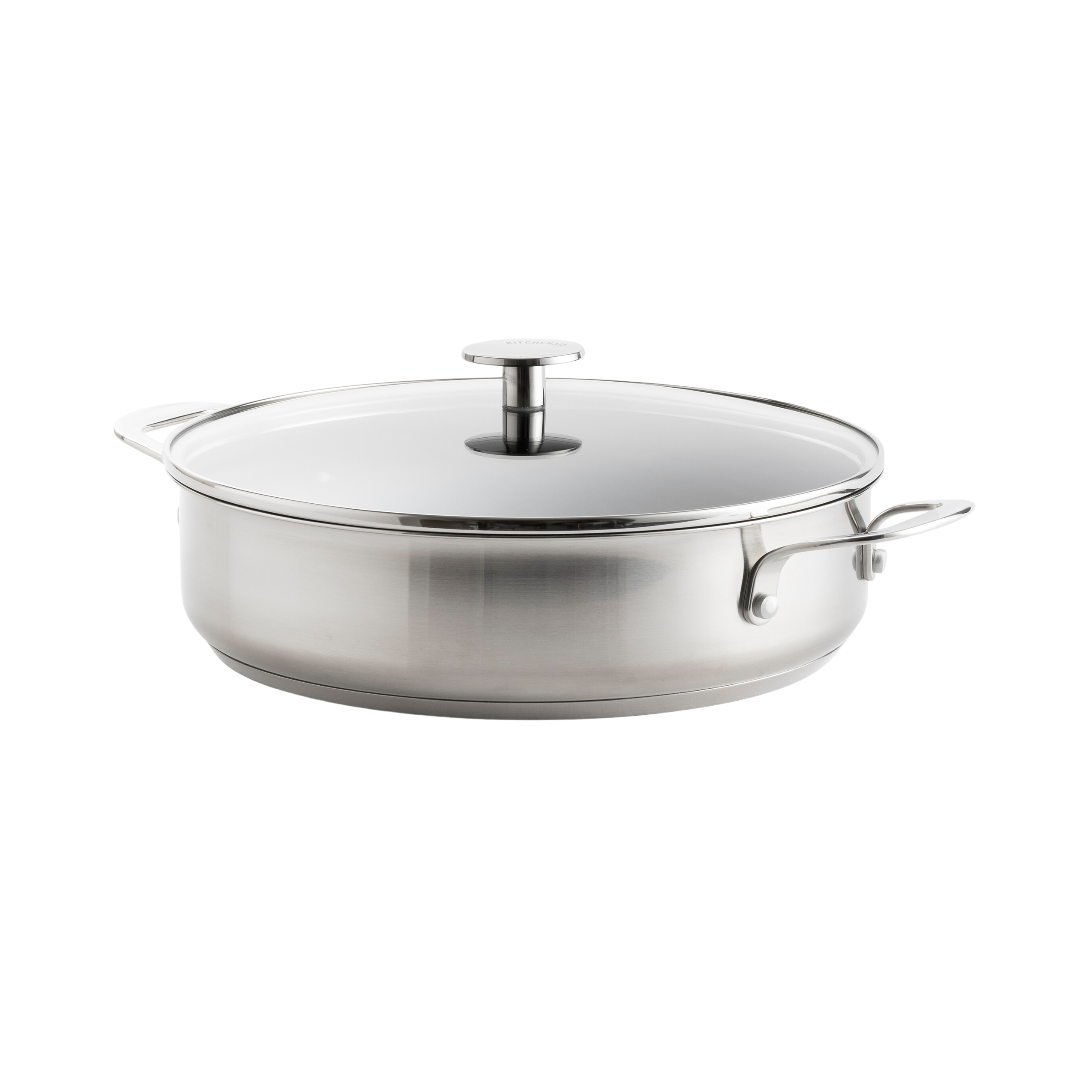 KitchenAid - Stainless Steel Sheet Skillet with 2 Side Handles - Silver - 28 cm