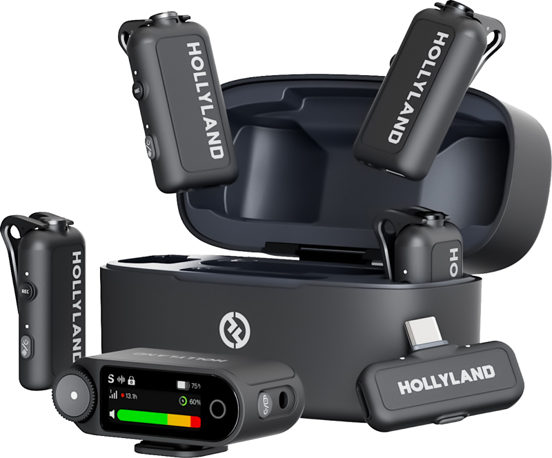 Hollyland - LARK MAX 2 Combo 4-Personen-Version mit Kameraempfänger + USB-C-Empfänger