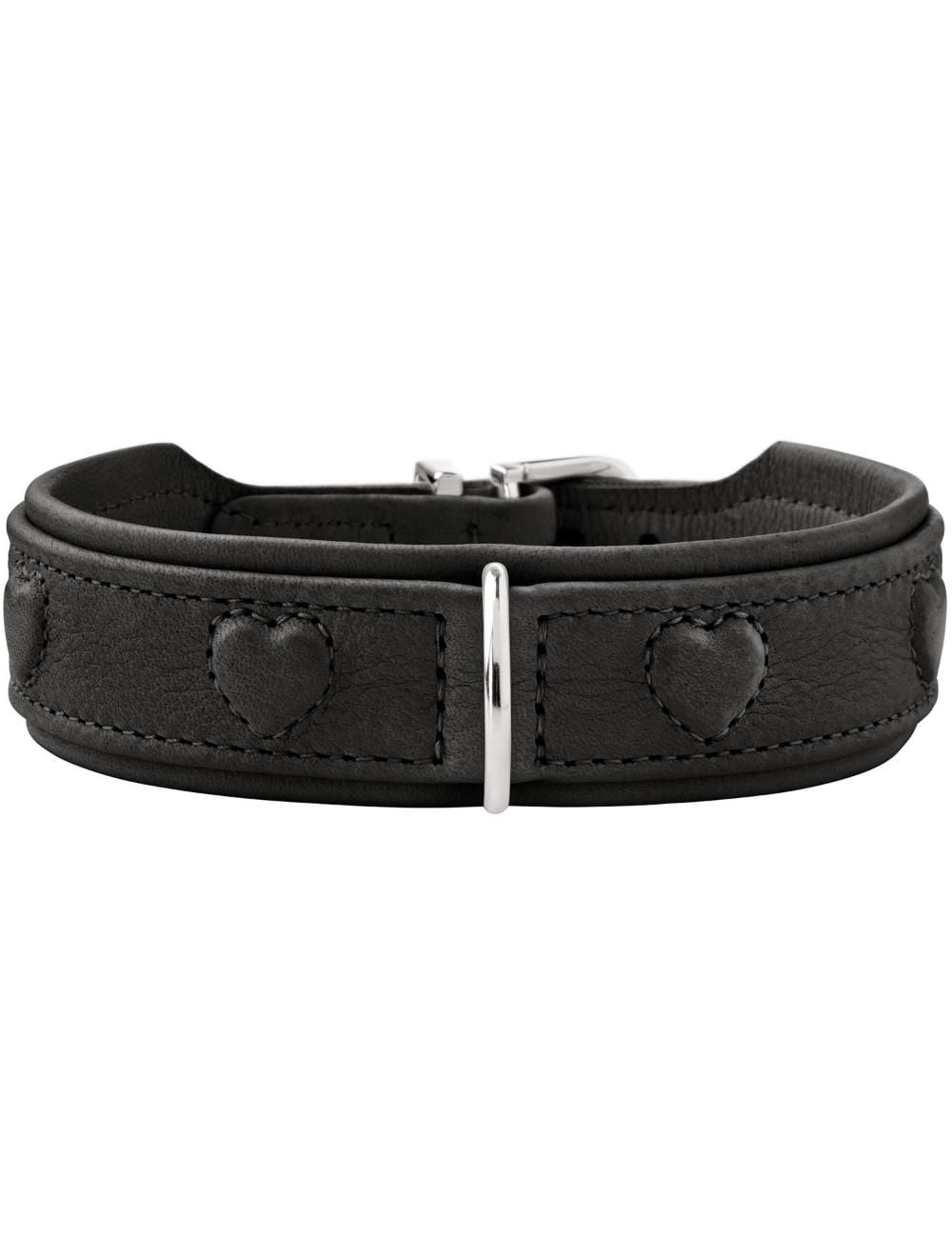 Hunter - Dog collar leather  Soho X Love - 32/XS - Black