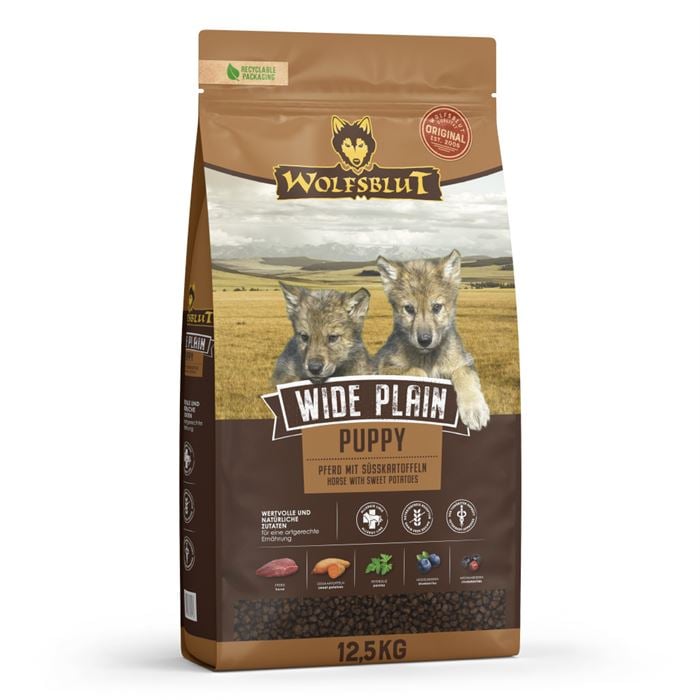 Wolfsblut - Dogfood - Wide plain horse - puppy - 12,5 kg. - (wb002)