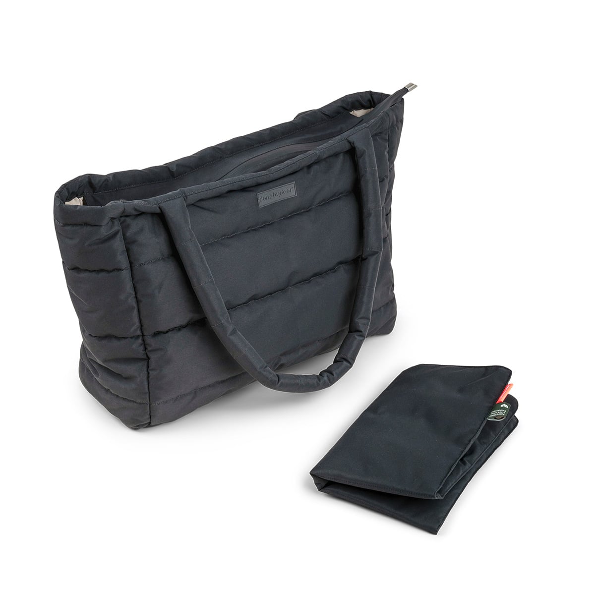 Done by Deer - Gesteppte Wickeltasche Tote Bag - Schwarz - 44 x 16 x H 35 cm