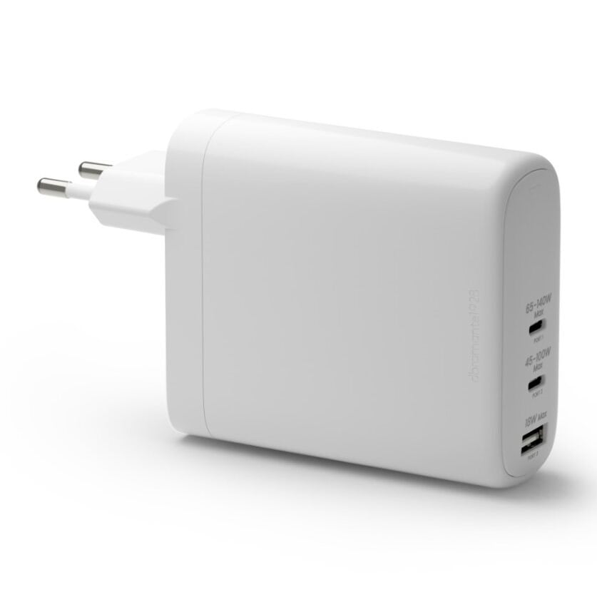 dbramante1928 - Re-charge - Wandladegerät GaN - USB-C 140W+100W+18W EU - Weiß