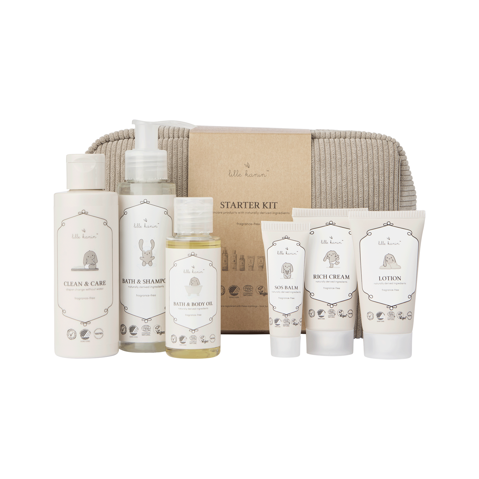 Lille Kanin - Starterkit & Toiletbag Geschenkset