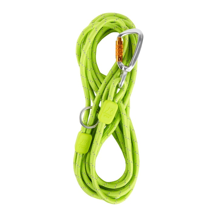 Woolly Wolf - Long Rope Leash Lime 8mm - 600cm