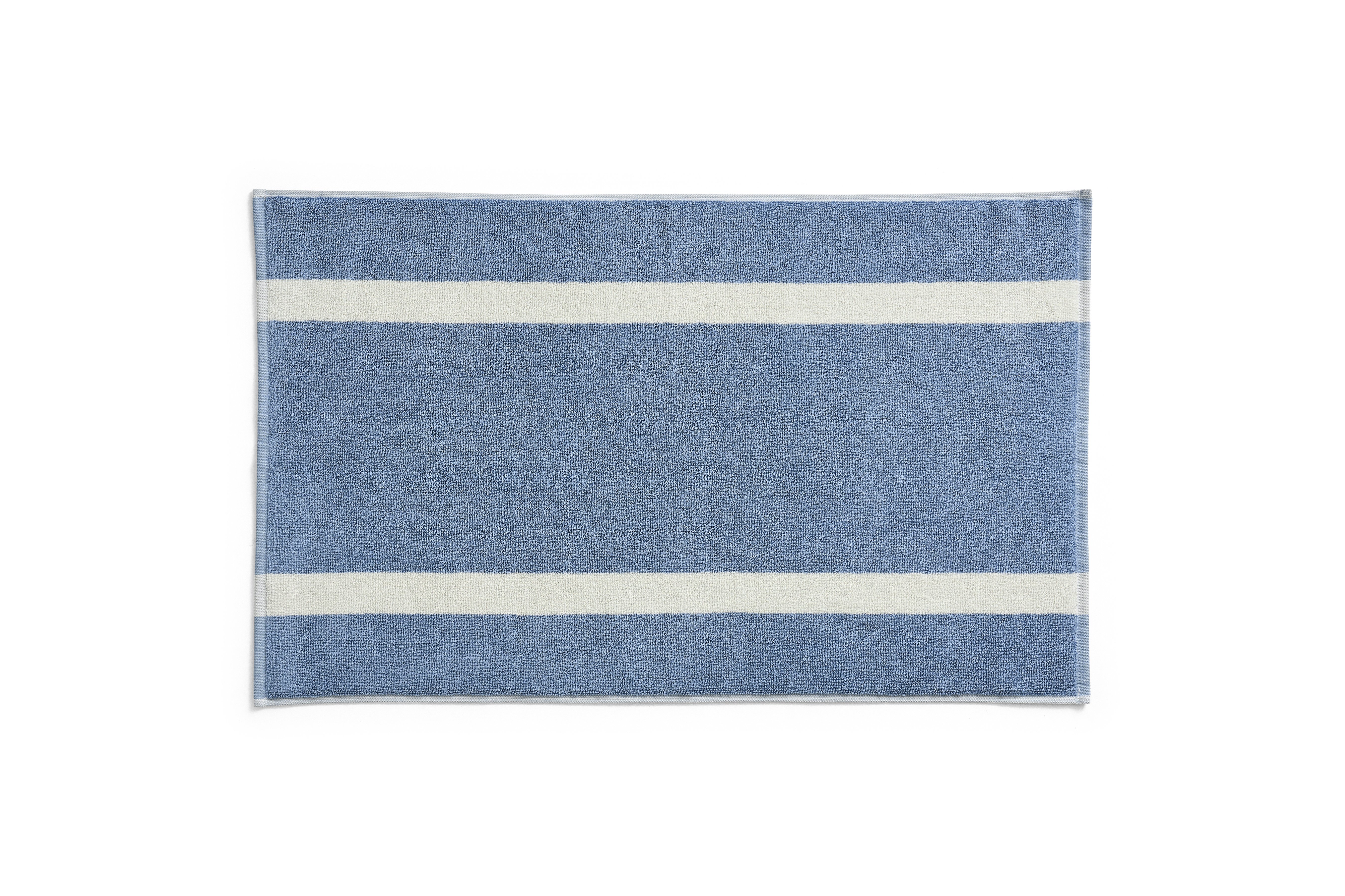 HAY - Gestreifter Badematte - W50 x L80 cm - Staubiges Blau
