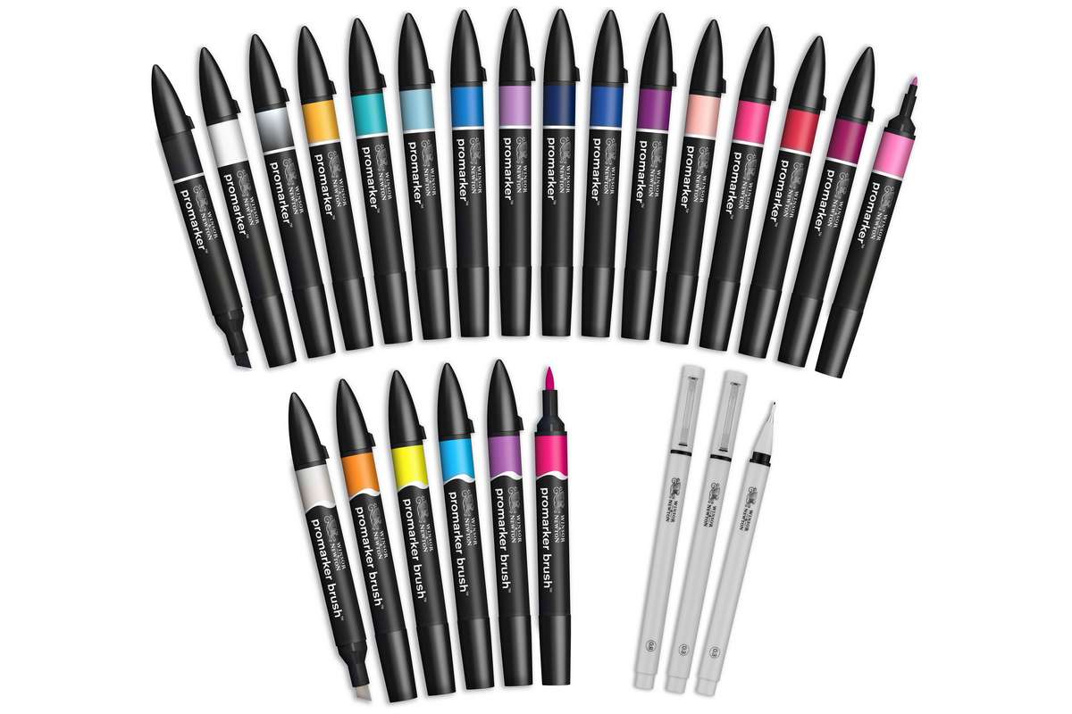 Winsor & Newton - Promarker Set, Modern Lettering 25pcs+walle (839997)