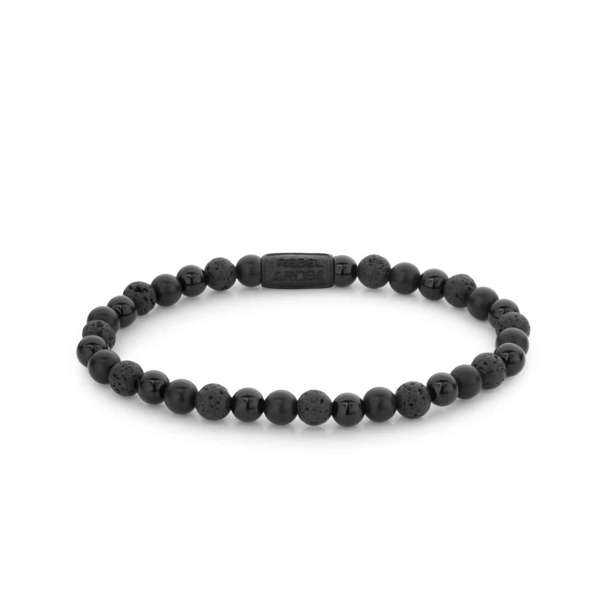 Rebel & Rose Armband Black Rocks RR-60088-B-M Unisex