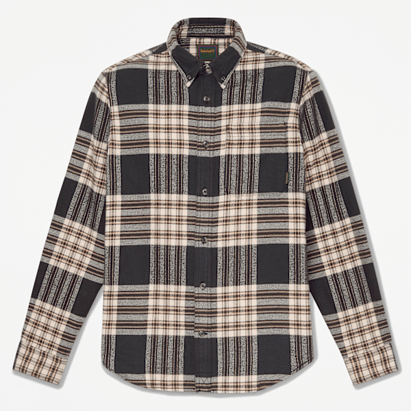 Timberland - Camicia Vestibilità Regular a Quadri Indigo da Uomo in nero, Uomo, nero, Taglia: M