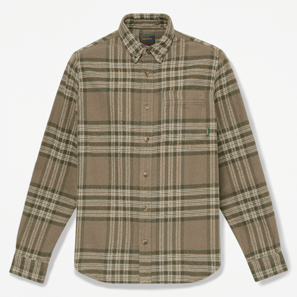Timberland - Camicia Vestibilità Regular a Quadri Indigo da Uomo in verde scuro, Uomo, verde, Taglia: M