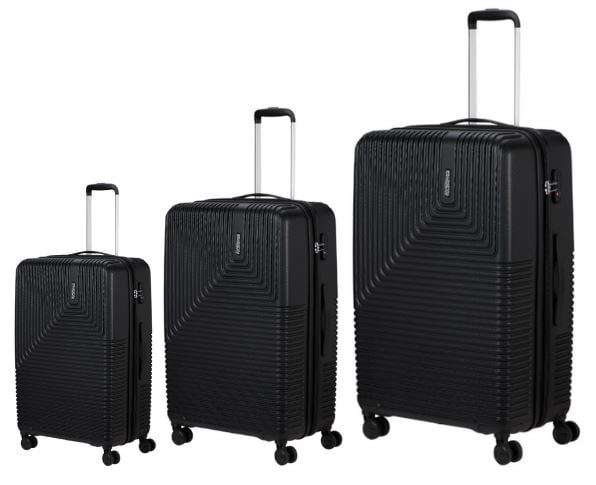 American Tourister (by Samsonite) - Niteline Suitcases -  3 pcs  - Midnight Black