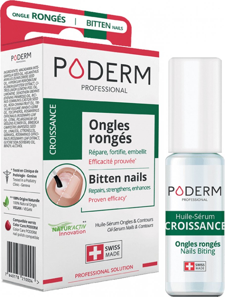 Poderm Growth für abgekaute Nägel – Nagel- und Nagelhaut-Öl-Serum 8 ml