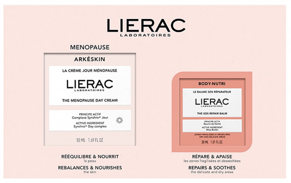 LIERAC MENOPAUSE ARKÉSKIN TAGESCREME + NUTRI BODY SOS REPAIR BALM