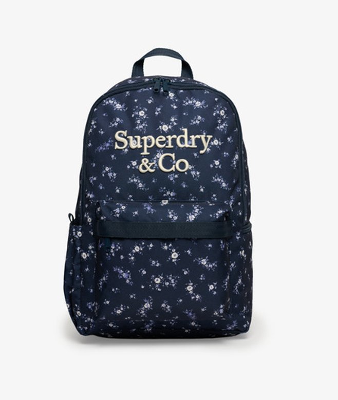 Superdry Damen Heritage All Over Print Rucksack Navy - Größe: 1Größe