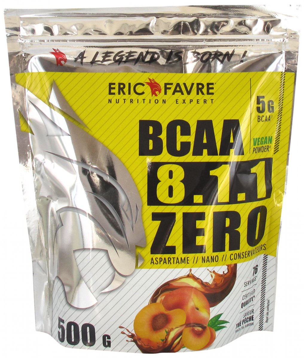 ERIC FAVRE NUTRITION EXPERT BCAA 8.1.1 ZERO, PFIRSICHGESCHMACK, 500 G