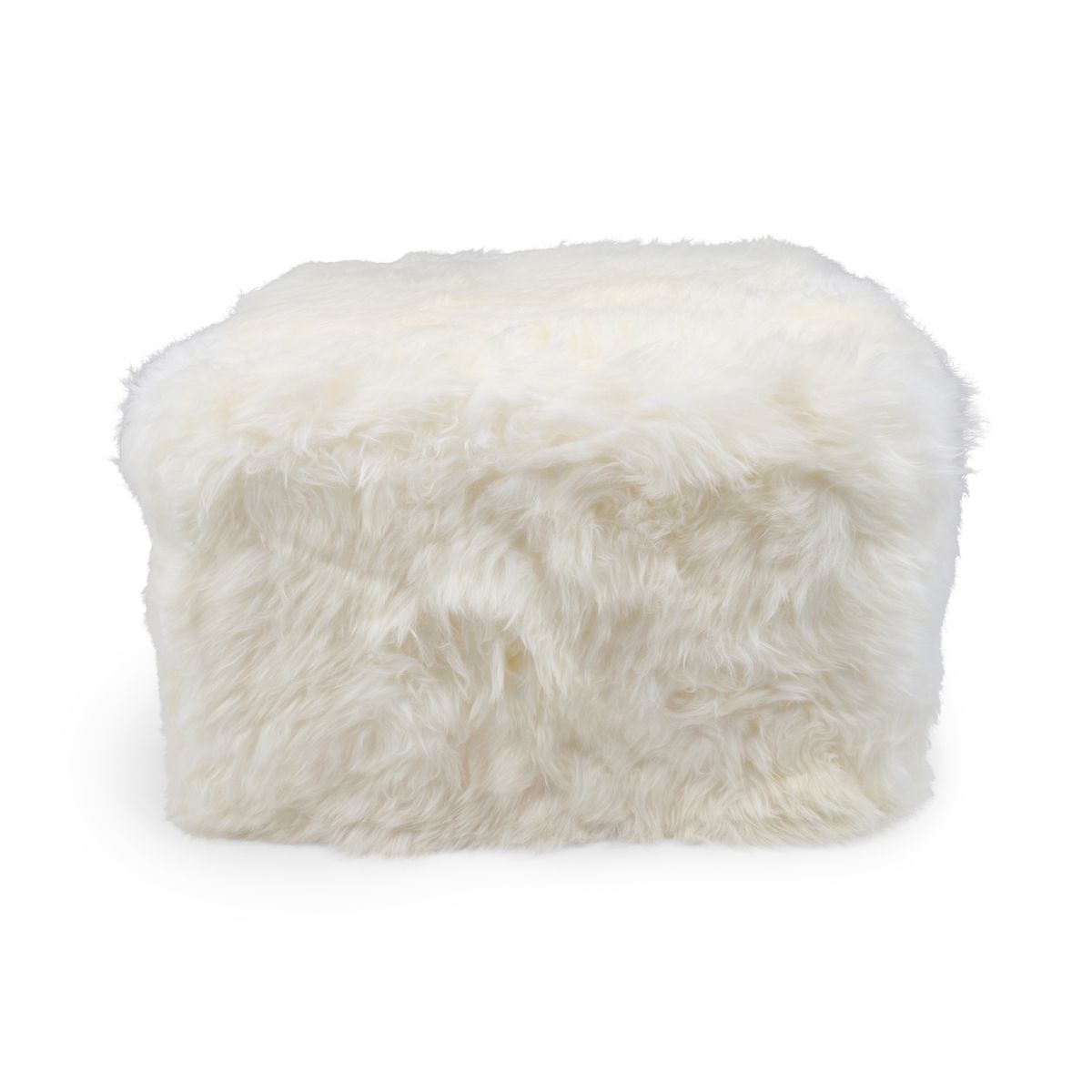 Lammfellpouf | Langhaar | Neuseeland | 50x50x32 cm