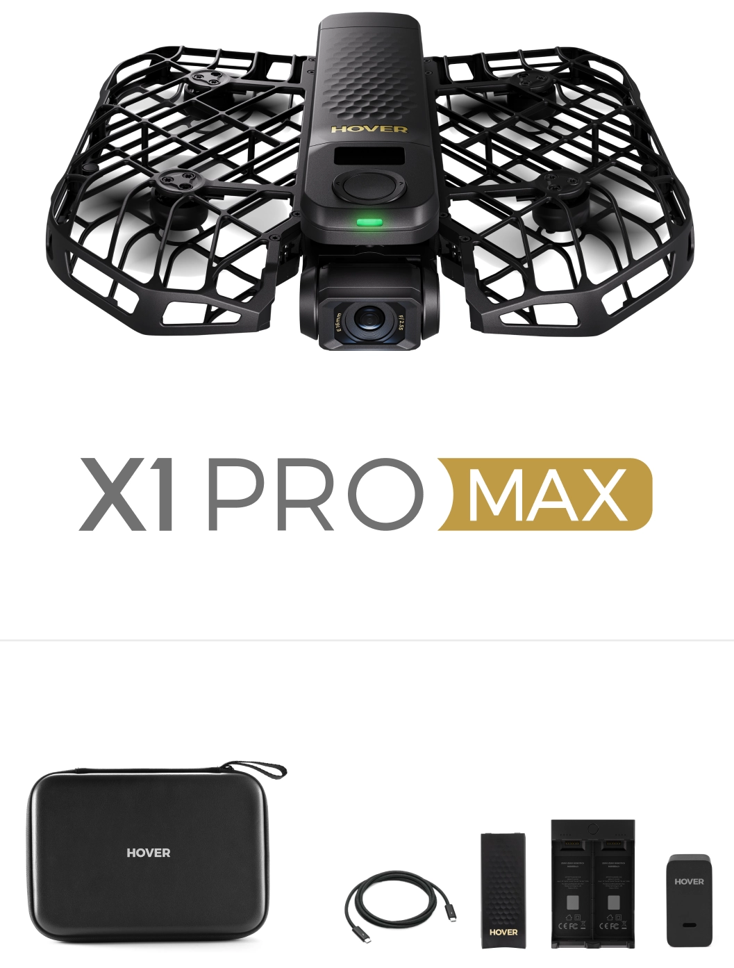 HOVERAir - X1 ProMax Retail Combo Drone - Black