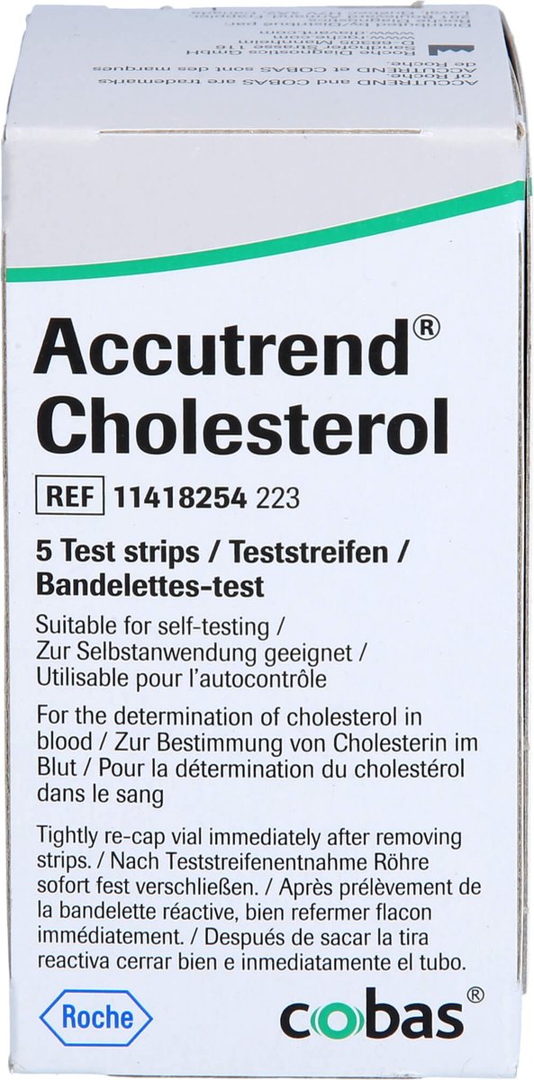 ACCUTREND Cholesterol Teststreifen 5 St Teststreifen