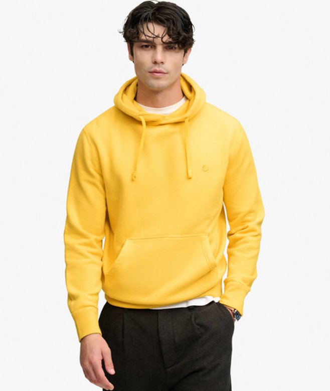 Superdry Herren Essential SD Co Logo Kapuzenpullover Yellow - Größe: S