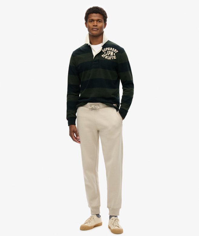 Superdry Herren Beige Jogginghose Gesticktes Logo, Größe: Xxl - Größe: Xxl