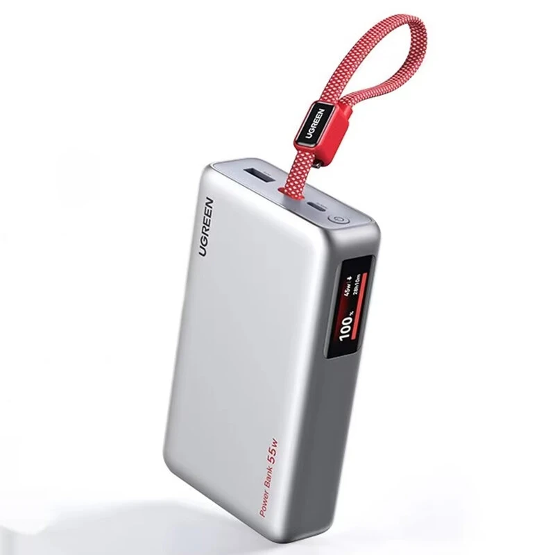 Ugreen PB545 55W 74Wh 20000mAh Digitale Anzeige Power Bank Wird mit USB-C-Kabel geliefert Externe Stromversorgung mit 2