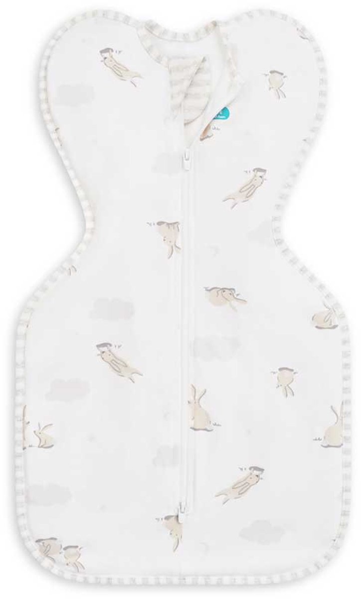 Swaddle Up Babyschlafsack, Größe S, 1 TOG, cremefarben, mit Hasenmotiv, 1 Stück, Love to Dream