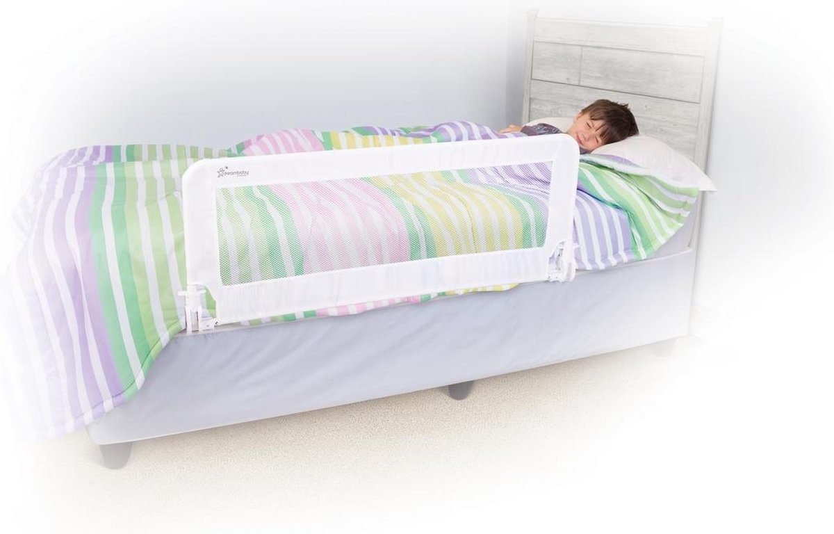 Prag – Klappbarer Bettschutz, 110 x 45,5 cm, Weiß, ab 18 Monaten, Dreambaby