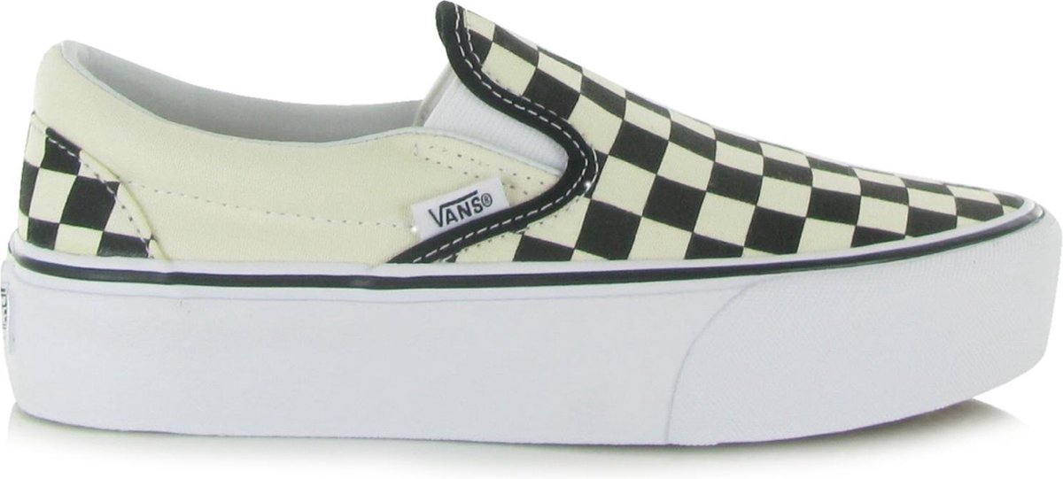 Slip-On Klassische Vans Plateau 'Checker - Schwarz Weiß' VN00018EBWW 39