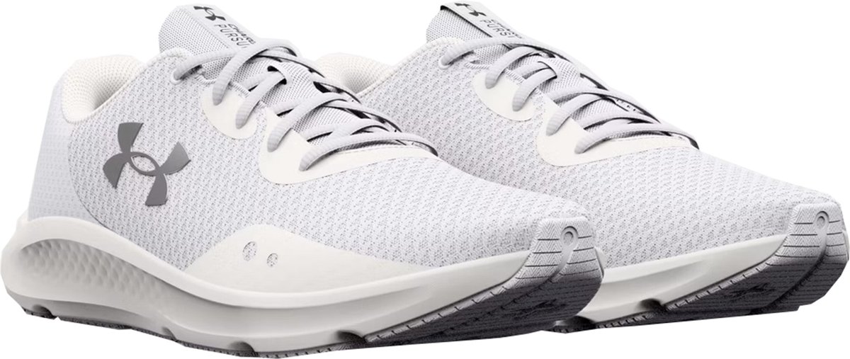 Under Armour Charged Pursuit 3 Weiß Metallic-Silber Herren Sneaker 3024878-101 42.5