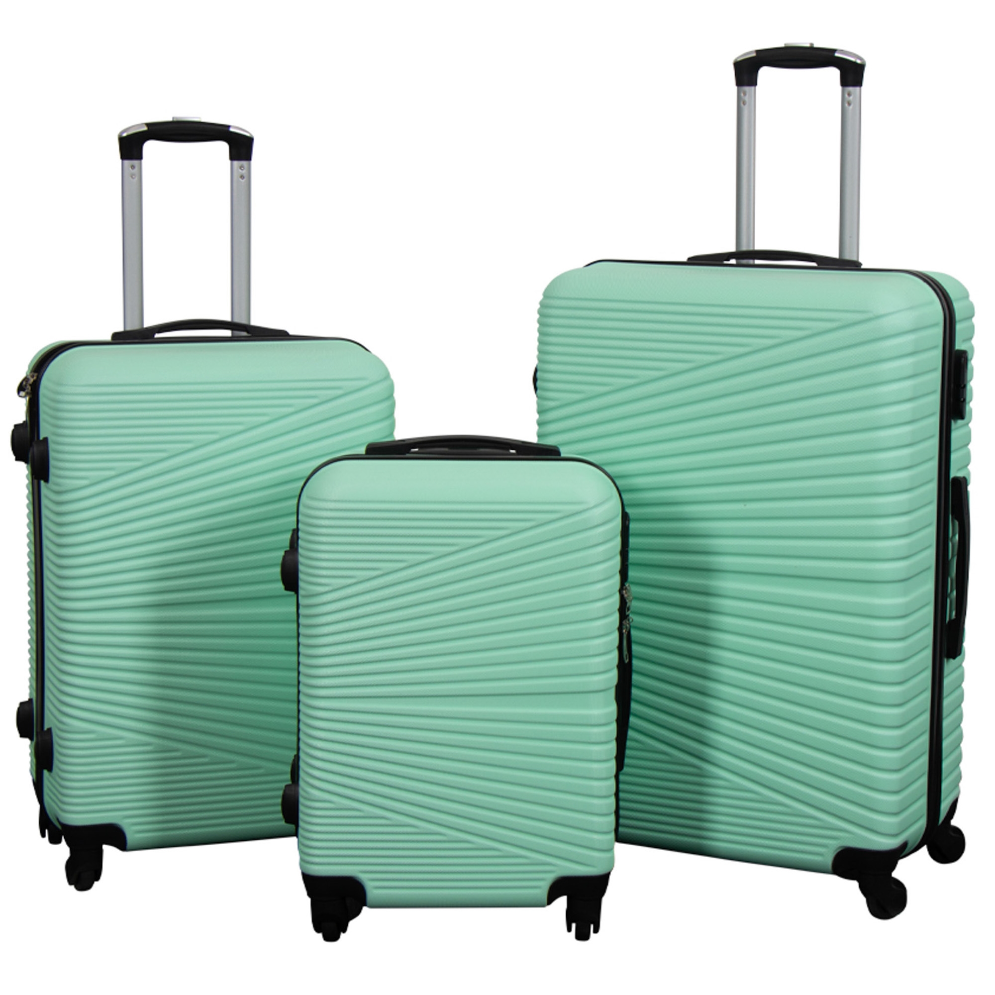 Koffer-Set - 3-tlg. - Hardcase-Reisekoffer - Nordic Mint - Leichte Koffer