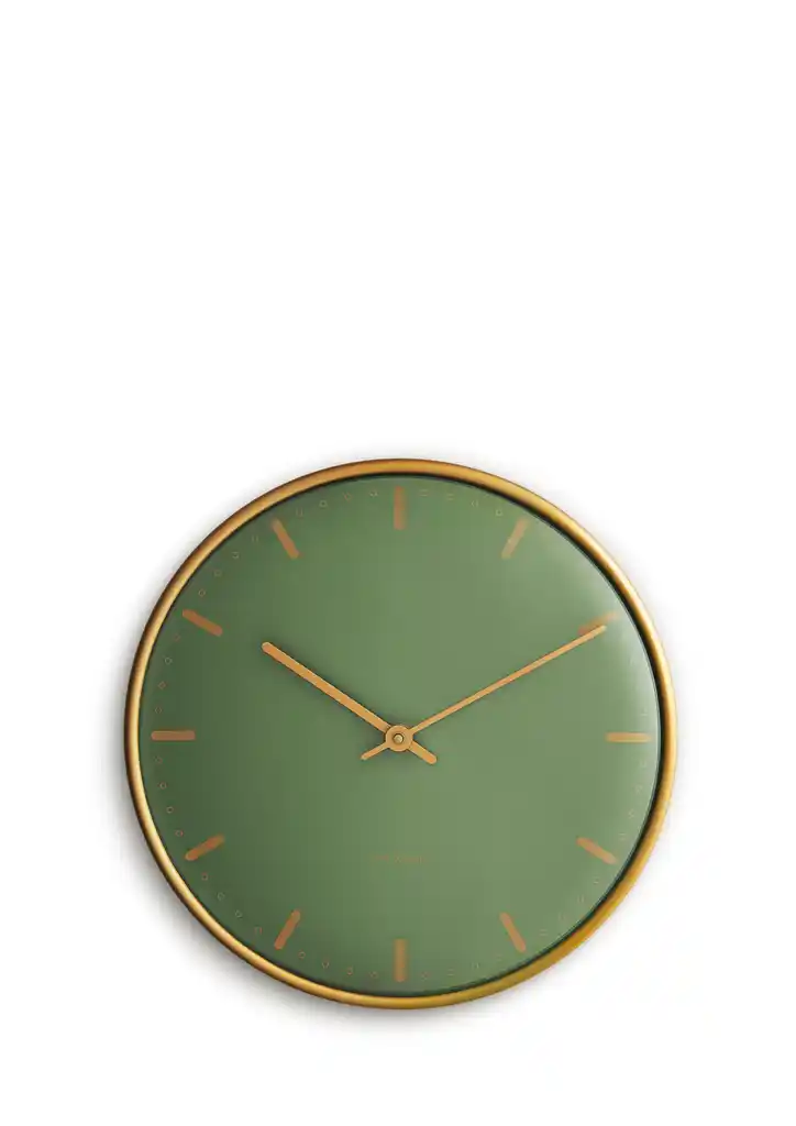 Arne Jacobsen – City Hall Wanduhr – Ø29 cm – Grün