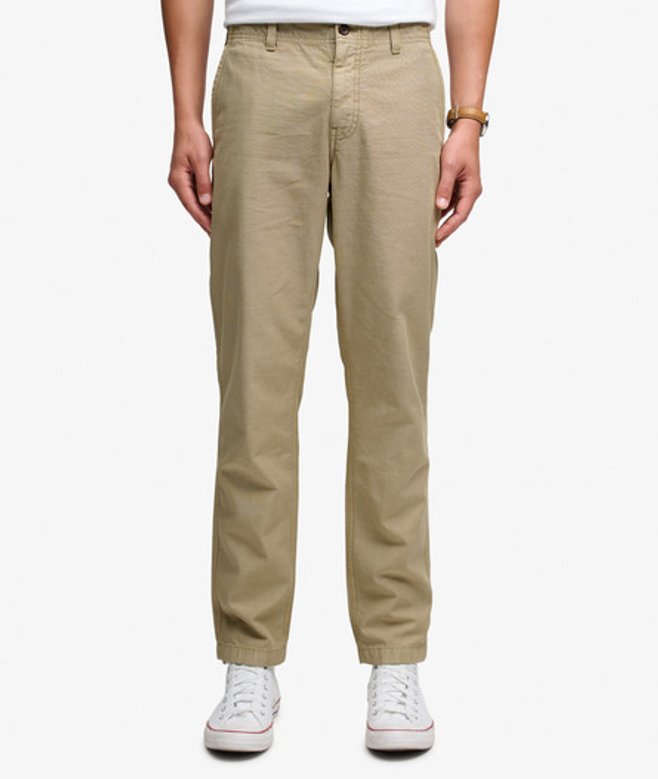 Superdry Herren Chino-hose mit Konischer Passform Beige - Größe: 34/32