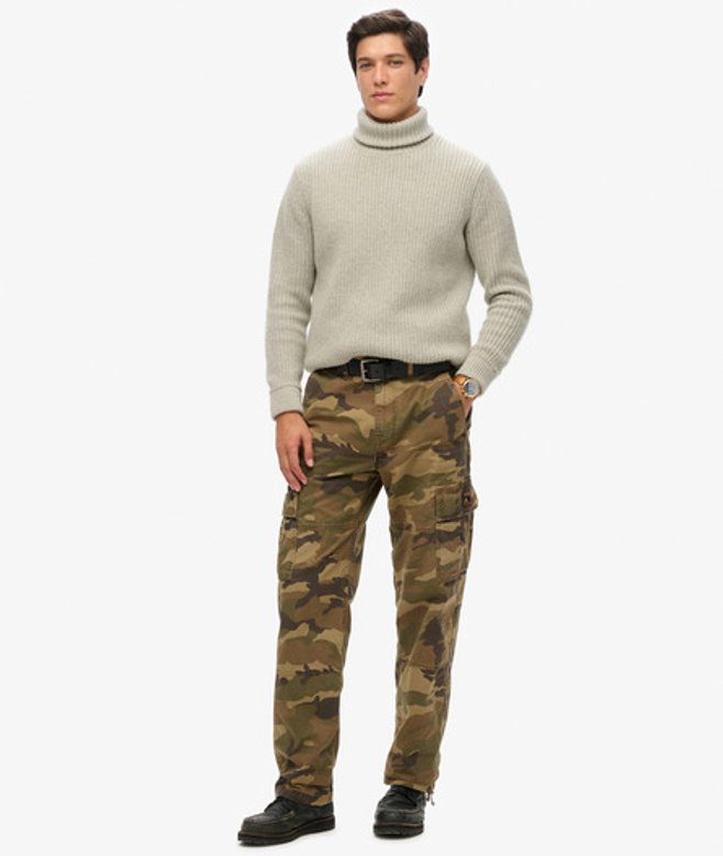 Superdry Herren Weit Geschnittene Cargohose aus Bio-baumwolle Braun - Größe: 30/32
