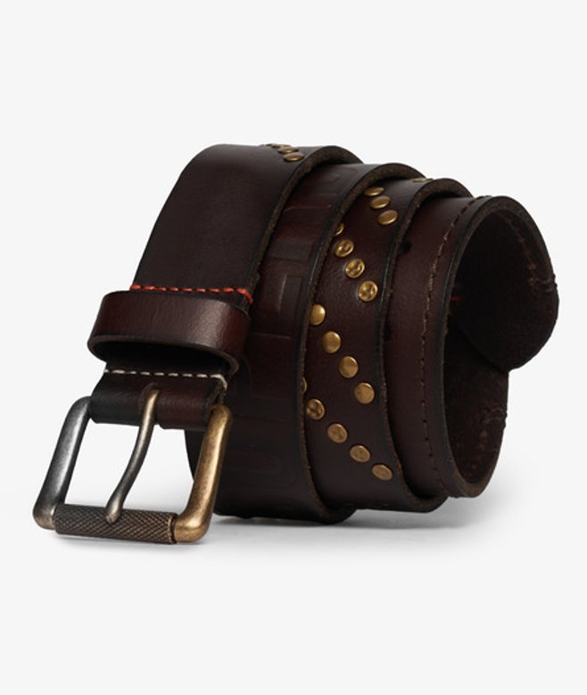 Superdry Herren Branded Buckle Goods Gürtel Braun - Größe: S