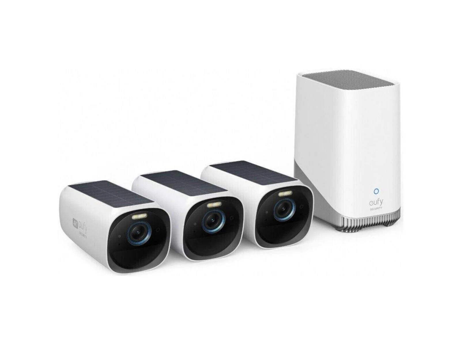 Eufy - EufyCam S330 (eufyCam 3) 3-Kamera-Set – 4K Solar WLAN Sicherheitssystem