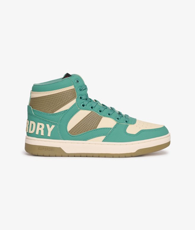 Superdry Damen Jump High Top Sneaker Grün - Größe: 37