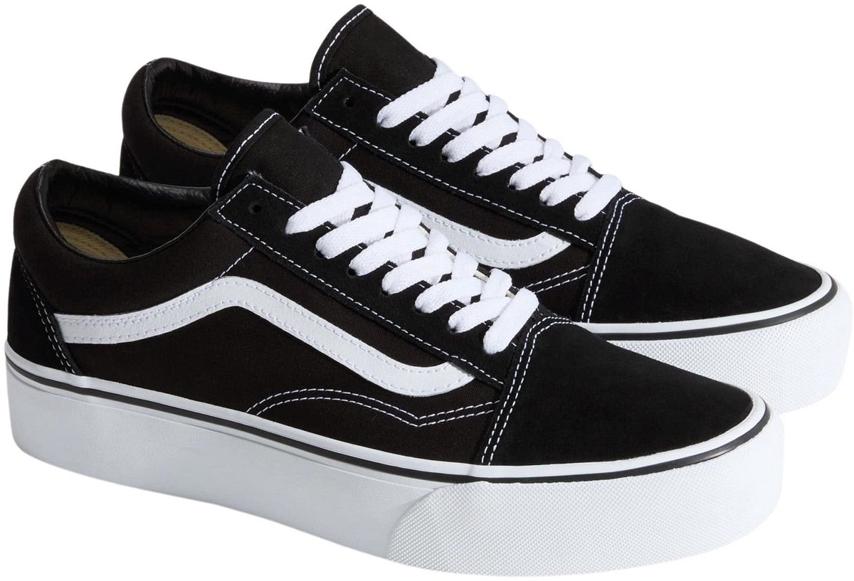 Vans Old Skool Platform Schwarz Weiß Unisex Sneaker VN0A3B3UY28 40