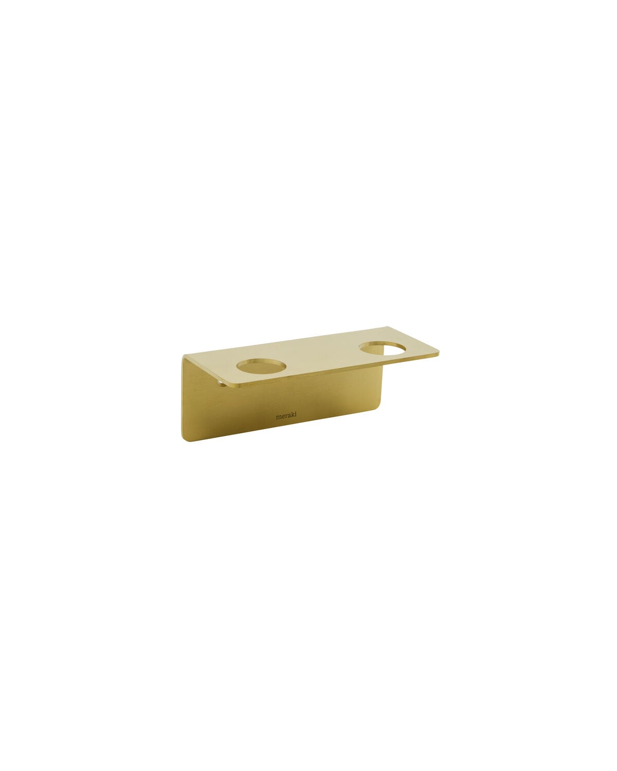 Meraki - Bottle holder with 2 holes - Brushed brass finish