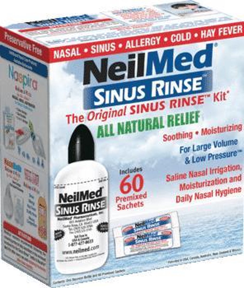 Sinus Rinse Kit, Set zur Spülung der Nasennebenhöhlen für Erwachsene 2 St
