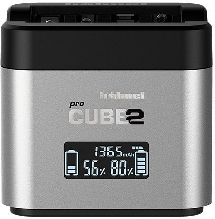 Hähnel ProCube2 - DSLR Charger - Dubbele lader voor 2 Canon accu's - Zilver