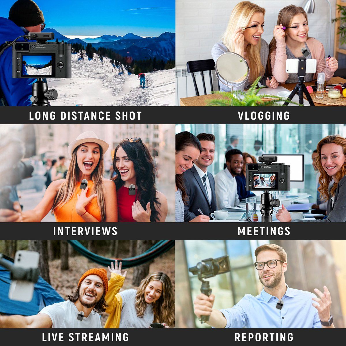 Easypix MyStudio® - Wireless Mic Duo - Studiomicrofoon - Radiografisch