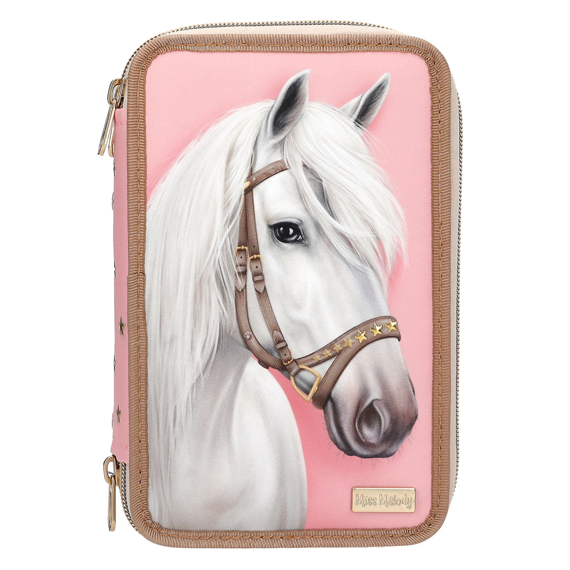 Miss Melody - Triple Pencil Case CLASSIC - Rosé