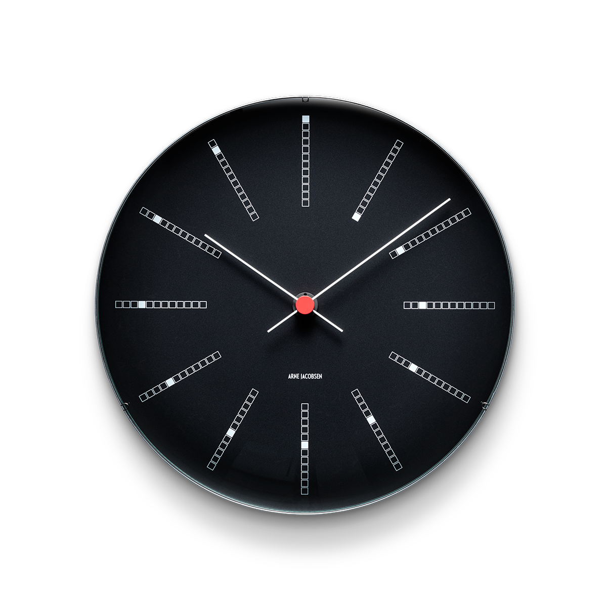 Arne Jacobsen – Bankers Wanduhr – Ø 29 cm – Schwarz