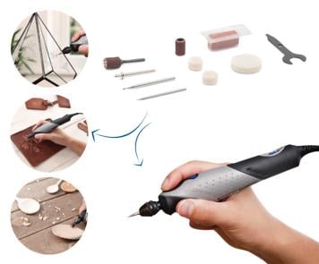 Dremel - Stylo+ 2050‑15 (F0132050JM) – 9 W Multifunction Tool + 15 Accessories