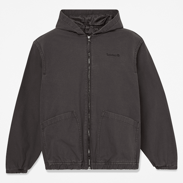 Timberland - Bomber in Tela con Cappuccio da Uomo in nero, Uomo, nero, Taglia: 3XL