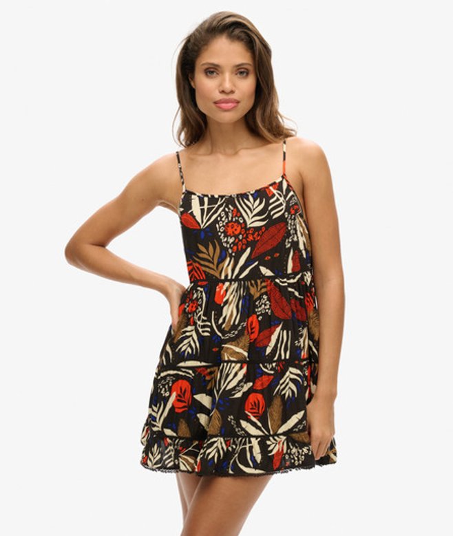 Superdry Damen Strand-minikleid Braun - Größe: 36