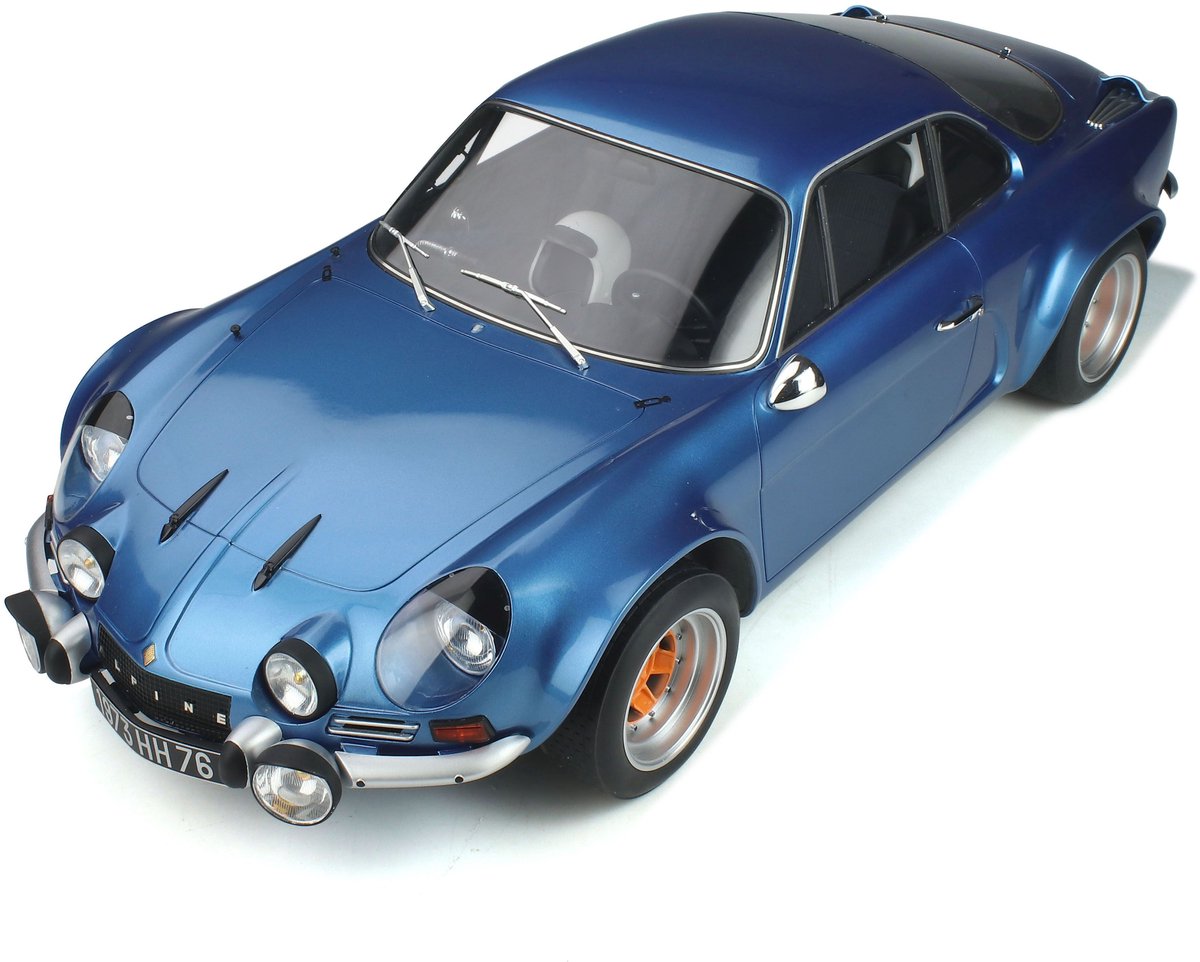 Renault Alpine A110 1800 Coupe Gr.4 1973 blau metallic mit Vitrine 1:8 GT-Spirit