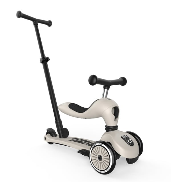 Kinderroller mit Sitz und Lenker 3 in 1 Highwaykick 1, 1-5 Jahre, Push and Go Ash, Scoot & Ride
