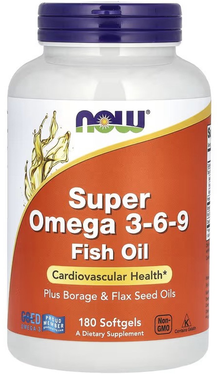 Now Foods Super Omega 3-6-9 1200 mg, 180 Kapseln