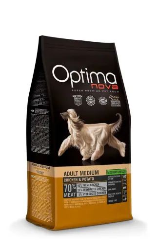 Optimanova Adult Medium Hähnchen &Amp; Kartoffel Grain Free 12 Kg